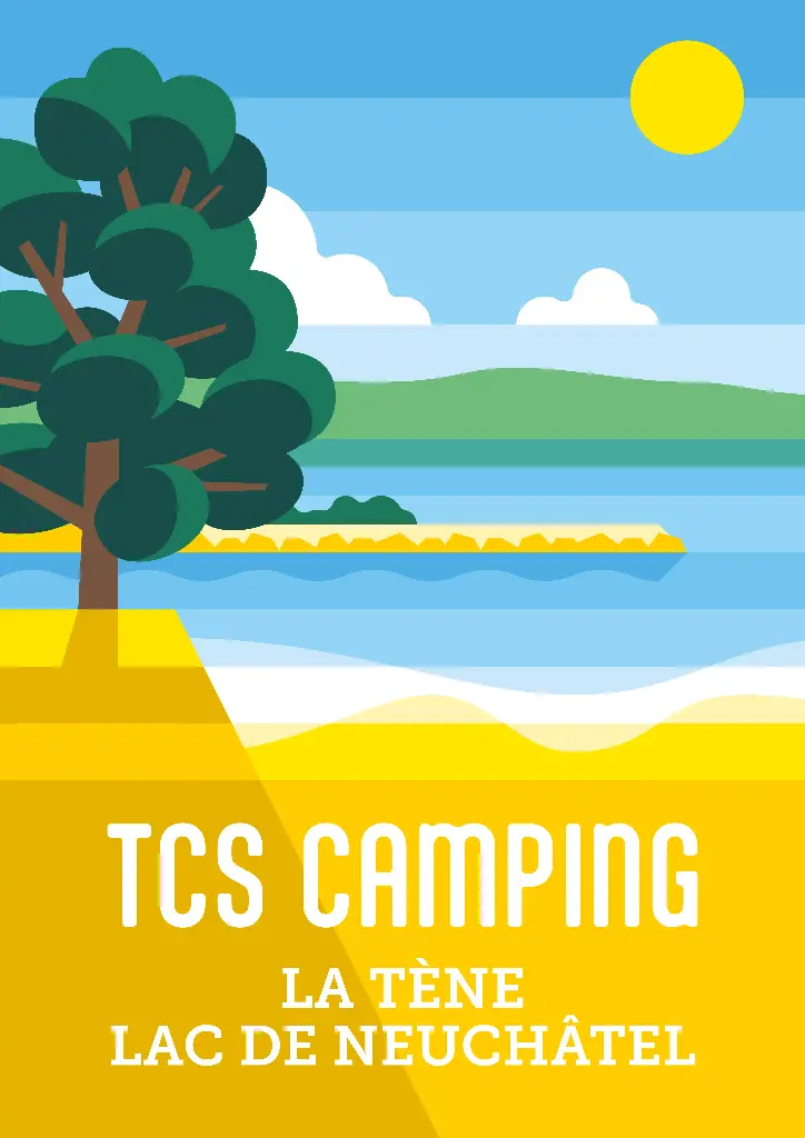 Key Visual / Poster A0 / TCS Camping La Tène Lac de Neuchâtel