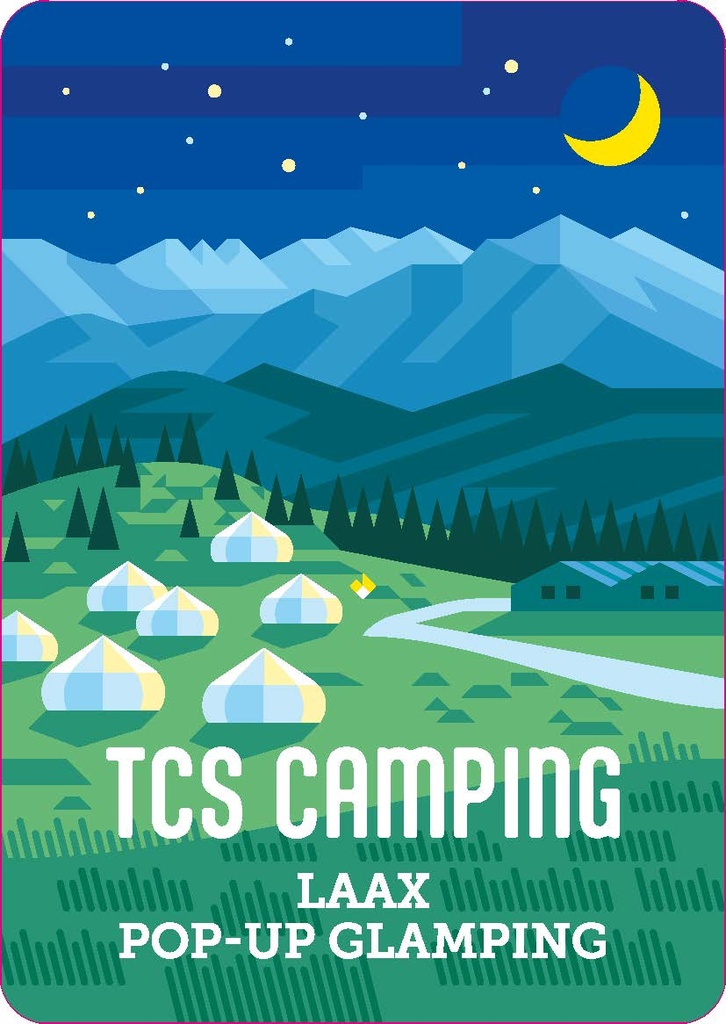 Key Visual Badetuch TCS Camping Laax Pop-Up Glamping