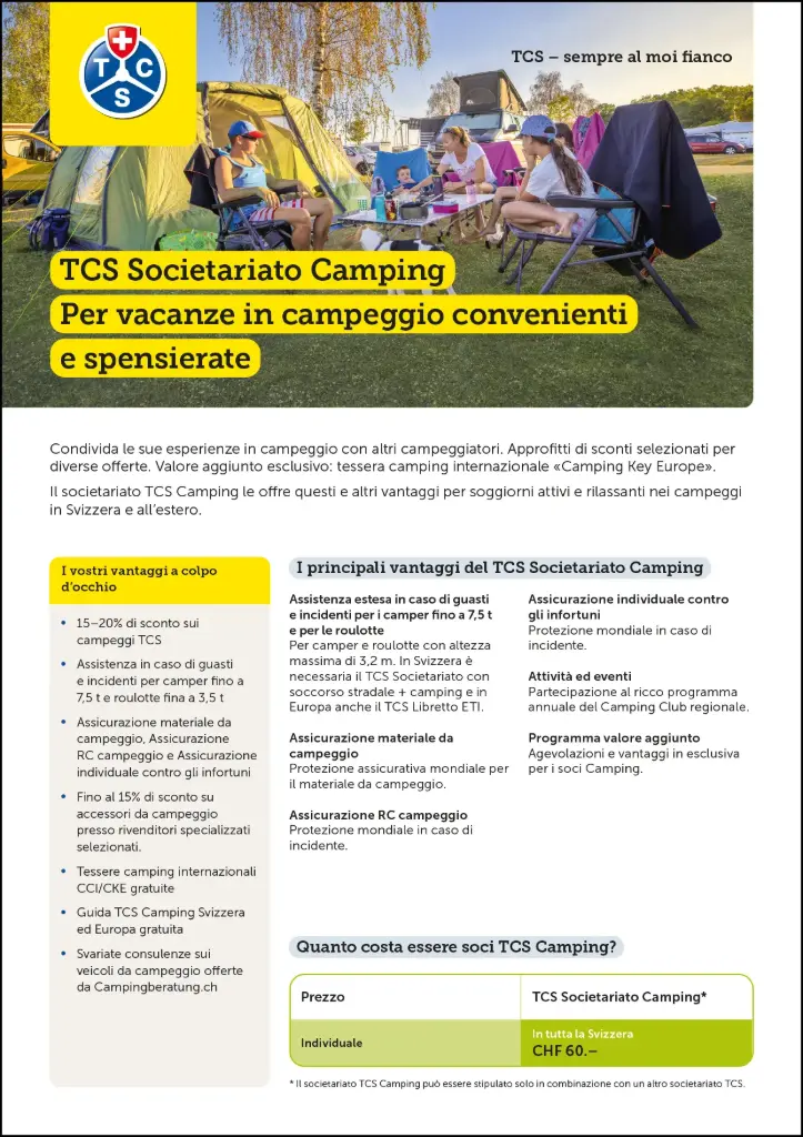 TCS Societariato Camping – Factsheet v01.2025