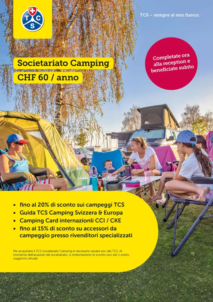 TCS Camping Mitgliedschaft 2025 Plakat A4 IT