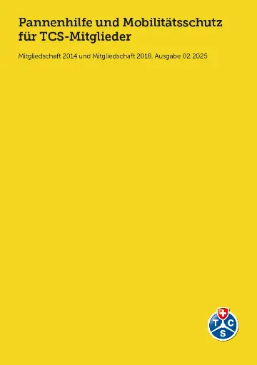 [B-278585] Pannenhilfe und Mobilitätsschutz für TCS-Mitglieder Ausgabe 02.2025