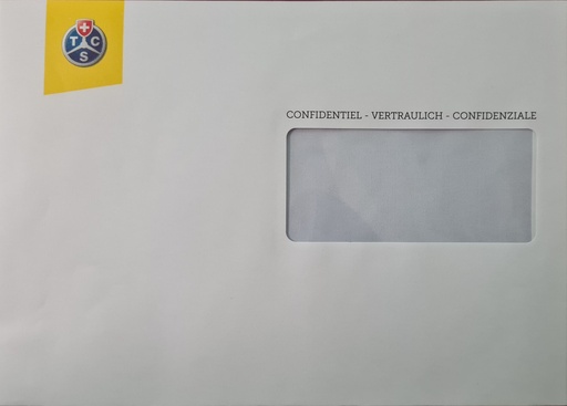 [E-041] Enveloppe TCS Confidentiel C5 fenêtre droite auto-adhésive