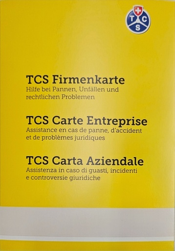 [B-296464] Pochette cartonnée TCS Carte d'entreprise