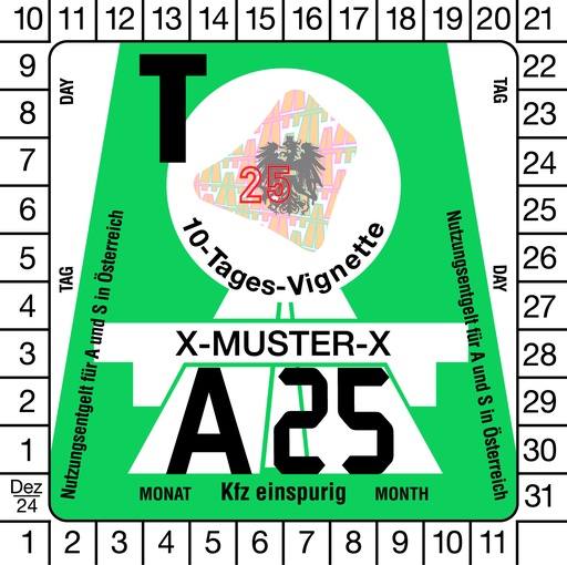 [A-00438] Vignette 10 jours moto - Autriche 2025