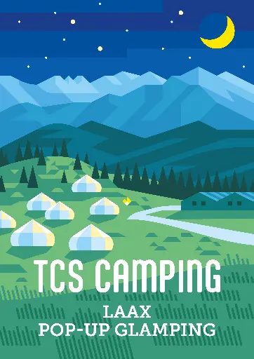[B-294736] Key Visual / Poster A0 / TCS Camping Pop Up Glaming Laax