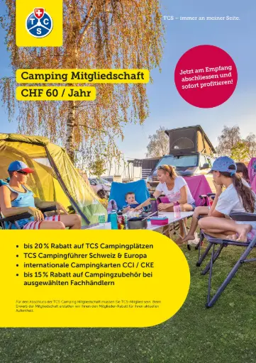 [A-00447] TCS Camping Mitgliedschaft 2025 Plakat A4 DE